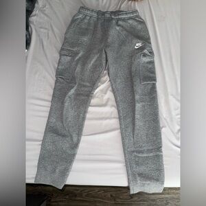 Nike Gray Kids' Cargo Joggers with Logo